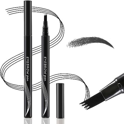 Boobeen Waterproof Eyebrow Pen-Micro Tip Eyebrow Pen, flüssiger Augenbrauen-Gabelstift, erzeugt natürliche 3D-Augenbrauenhaare, lang anhaltend