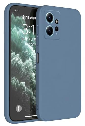 HAFFAN Funda de Silicona TPU Compatible con Redmi Note 12 (4G) (6.67), Carcasa Protectora para Teléfono Móvil - Lavanda Gris