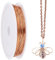SUNNYCLUE 25M Bendable Copper Wire 0.6mm 22 Gauge for Crafting, Beading, Jewellery Making - Rose Gold, Tarnish Resistant Metal Wire for Sculpting, Wrapping