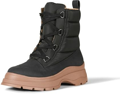 Amazon Essentials Stivali imbottiti con lacci Donna, Nero, 35.5 EU