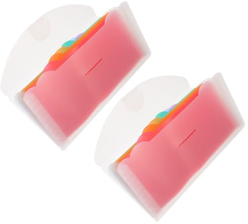 NUOBESTY 2stücke Teiliges Tragbares Mini-akkordeon-organizer Kunststoff Erweiterbare Dokumentenmappe Für Belege Und Kleine Unterlagen Leichter Und Robuster Büro Reiseordner