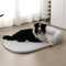 Kühlmatte für Hunde, abnehmbares und waschbares Hundebett, Matratze aus Eisseide, für Hunde, Katzen, Sommer für Tiere (Grau, XL)