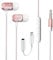For Honor 400 Pro/200 Smart/200/200 Lite/200 Pro/400 Lite Earphone - Wired Bass Stereo In-ear Headphone (USB C To 3.5mm Jack Adapter Included) Headset Earbuds With Volume Control (ROSE GOLD)