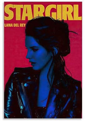 LOKJKOEQ Star Lana Del Rey Poster Poster Dekorative Malerei Leinwand Wandkunst Wohnzimmer Poster Schlafzimmer Malerei 12x18inch(30x45cm)