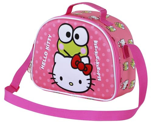 Karactermania, Bolsa Portamerienda 3D Sanrio Unisex Kids, Rosa Hello Kitty, One size