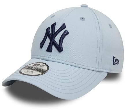 New Era Kinder Chyt Metallic 9Forty Adjustable Cap NY Yankees Hellblau, Size:Youth