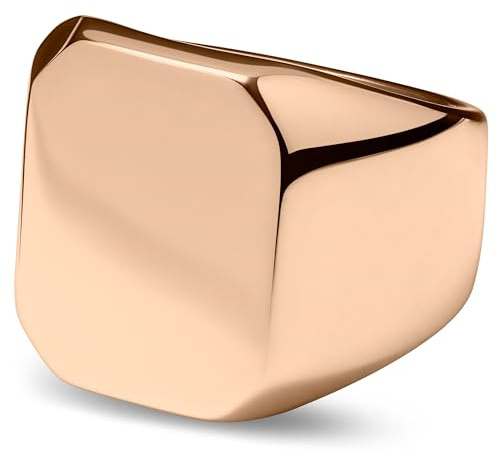 Lucleon by Trendhim Ring Men | Rose Gold-tone Stainless Steel | 316L Stainless Steel & PVD Coating | Danish Design | Polished Finish | Gold