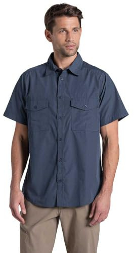 Craghoppers Mens Kiwi II Short Sleeve Hiking Shirt Anti-Insect UV Protection Outdoor Top