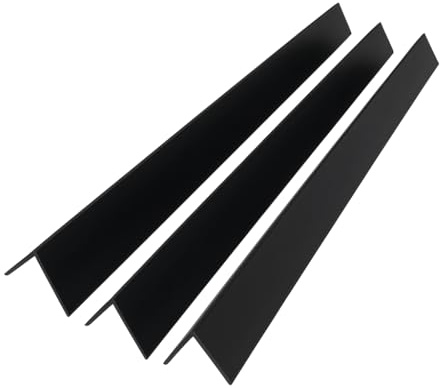 H-Smart Black PVC Angle Trim 40mm x 40mm x 1m – 3 Pack