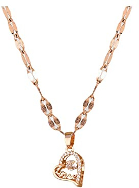 Fycakly Sautoir​​ Or Rose Clever Pendentif Acier Colliers En Acier Inoxydable Bijoux Chaîne Étoile Collier Pour Les Femmes