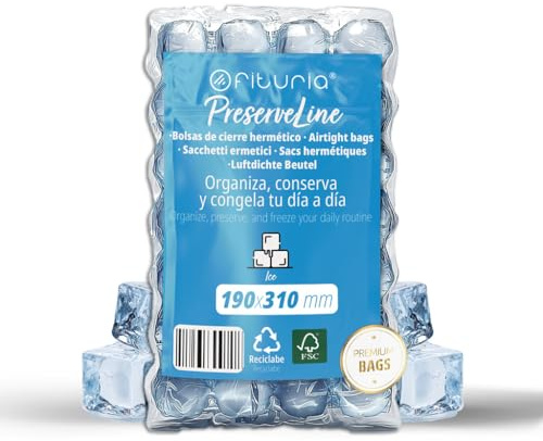 Sacs À Glaçons 190×310 mm Résistants Et Hermétiques, Sachets Pour Glaçons Et Congélation, Idéals Pour Préparer, Conserver Et Transporter De La Glace Pour Boissons – Ofituria (50 Sacs)