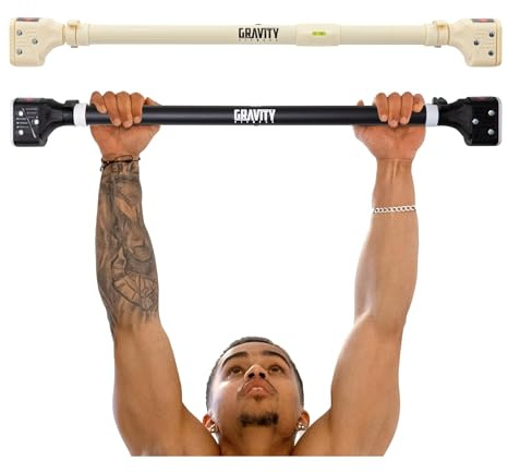 Gravity Fitness Pull Up Bar for Doorway Adjustable Chin Up Bar (72cm-95cm)