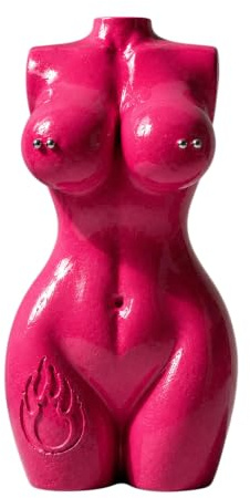 Pop Art Body Skulptur aus Beton | Glossy Candy Pink | Dragon Edition | Venom Doll | Pink Mortis