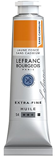 Lefranc Bourgeois Extra-Fine Oil Paint, Artists Quality, Cadmium-Free Yellow Deep, 40ml Tube