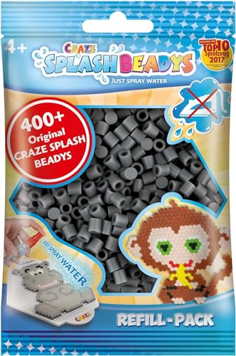 CRAZE SPLASH BEADYS Refill-Pack Ersatzperlen grau grey Wasserperlen Nachfüllpack Bügelperlen ohne Bügeln 11904