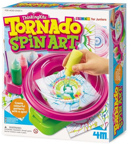 4M 404733 Tornado Spin Arts and Crafts Painting Set , for Kids Ages 4+