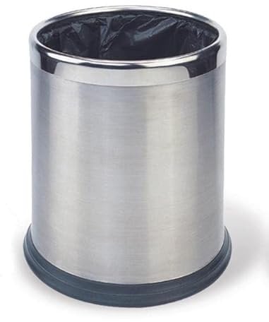 JVD Corbeille Inox satiné 10L double paroi