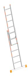 Layher Schiebeleiter 2 x 6 Sprossen / 175 cm - 295 cm Länge Leiter Stehleiter TOPIC zweiteilig Alu Aluminiumleiter Bauleiter Anlegeleiter