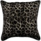 The HomeCentric Dekorativ Schwarzgrau Kissenbezug Dekokissen, 40 x 40 cm Leder und Wildleder Dekokissen, Kissenhulle mit Leopard Stellen, Tier Dekokissen, Modern Kissenbezug Deko - Spotted Wild