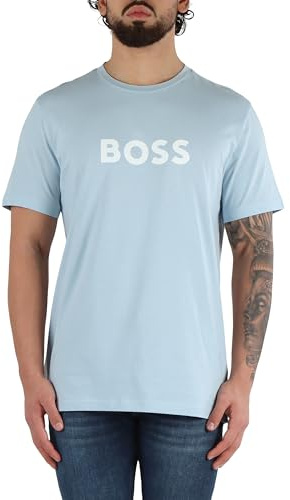 BOSS Men's Rn Beach T Shirt, Light/Pastel Blue454, M