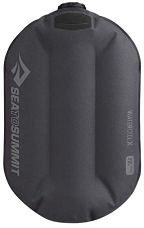 Sea to Summit - Watercell X 20L - Wasserbehälter & -Spender - Durchflusskontrolle & Duschkopf - BPA-freie Innenbeschichtung aus TPU - Kompakt - Wandern & Camping - 51.5 x 37.5 x 16cm - Grey - 335g