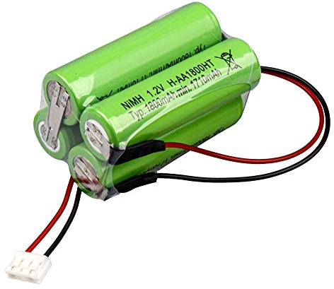 Akkupack für Notleuchten 4820Q 4,8V NiMH Akku AA 1800mAh 20cm Kabel + Stecker für Notlicht Sicherheitsbeleuchtung