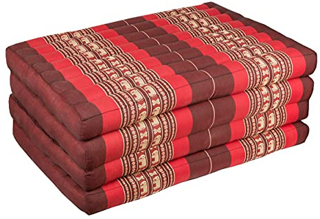 Handelsturm Kapok Faltmatratze 200x80x8cm – Thai Klappmatte atmungsaktiv, ideal als Gästebett, Campingmatte & Massagematte, handgefertigt, Thaikissen Matratze