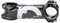 Neuer Carbon-Fahrrad Vorbauten, Leichter Aluminium + Carbon-Fahrradlenker, Mountainbike-Vorbau Rennrad-Vorbau ø31,8x80 / 90/100 / 110mm 7-Grad-Vorbau 3K Glanz (Silber,80mm)