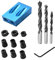 14PCS Kit De Plantilla de Orificio Doble de Bolsillo, Pocket Agujero Kit, Perforación de Orificio Oblicuo de Ángulo de 15°, 6/8 /10mm Localizador De Madera para Carpintería