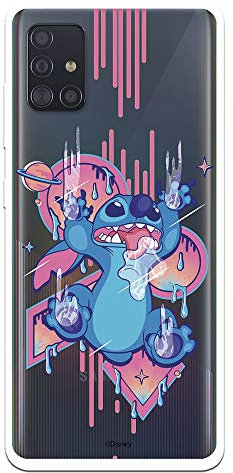 THE HOUSE OF CARCASES Offizielle Lilo & Stitch Stitch Graffiti-Hülle für Samsung Galaxy A51 zum Schutz Ihres Mobiltelefons. Flexible Samsung-Silikonhülle mit offizieller Disney-Lizenz.