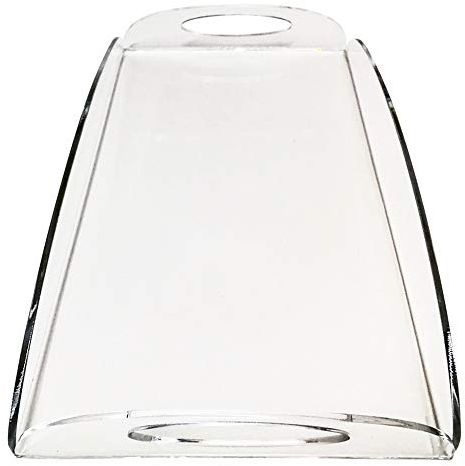 Vassoio rettangolare in plexiglass, ultra Trasparente di design, Misure: 40 x 30 x h7 cm