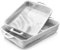 MALACASA Série Bake,Lot de 2 Plats à Four Rectangulaire en Porcelaine Marbre - 3600ml/3000ml - Moules allant au four - Moules à Pâtisserie Résistants Moules à Soufflé