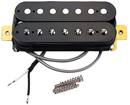 LIXBD Gitarrpickups humbucker dubbel spole pickup med skruvar för 7 strängar elgitarr ersättningsdelar (svart)