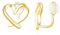 Reffeer 925 Sterling Silber Liebes-Herz-Ohrringe, Ohrclips, kein Piercing, Manschettenohrringe für Frauen, Herz-Ohrringe (B-18K Gold Plated)