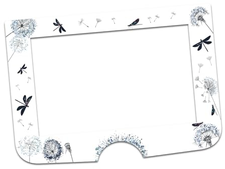 Displayrahmen Dekor Folie Aufkleber kompatibel mit Küchenmaschine SILVERCREST Monsieur Cuisine smart SKMS 1200 A1 F6 Design Sticker Klebefolie Zubehör Küchengerät R200 (neues Modell A1, 12 Dandelion)