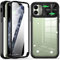 Kukiwhy für iPhone 11 Hülle 360° Ganzkörper Schutzhülle Mit Eingebautem Displayschutz, Outdoor Militärischer Kameraschutz mit Slide Camera Handyhülle für iPhone 11, Schwarz