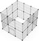PILIN Pet Playpen,Small Animal Pen with Door,Encrypted Wire Mesh Cages Indoor/Outdoor DIY Metal Pet Fence for Puppy,Rabbit,Kitten,Hamster,Guinea Pig,Turtle,Hedgehog (32.5x32.5 Black 24PCS)