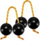 Kashaka Aslatua Shaker, 2 paires Kashaka Bananula Instrument de musique, Instruments de musique traditionnels africains, Authentique Aslatua Rythme Africain Double- Shaker, Cours de musique (Noir)