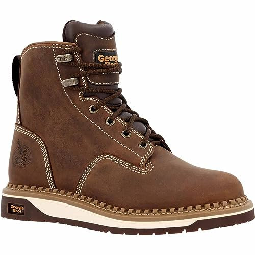Georgia Boot AMP LT Wedge Bottes de travail pour femme, marron, 42 EU