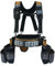 MELOTOUGH 28-Pocket Pro Framer's rig Combo Apron Tool Belt and Heavy Duty Padded Suspenders with Magnetic Desinger for Technician/Carpenter/and Electrician's Tools (Khaki)