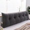 Keilkissen Lesekissen für Bett und Sofa Lehnenkissen Rückenkissen Kopfteil Bett Rückenlehne Großes Dreieckiges Lendenkissen für Sofa Lendenkissen Bettkopfteil,Schwarz,Length 200cm/78.74in