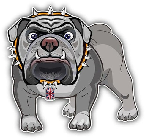 WildeBabsKLBT 12 cm Hochwertiger Premium Autoaufkleber Sticker Selbstklebende Folie Englische Bulldogge H1860