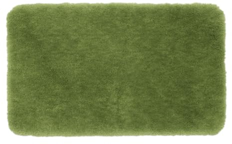 Gözze - Deluxe Badteppich mit extra hohem Flor, 100% Polyester (Mikrofaser), Mit Antirutschbeschichtung, 60 x 100 cm - Dunkelgrün