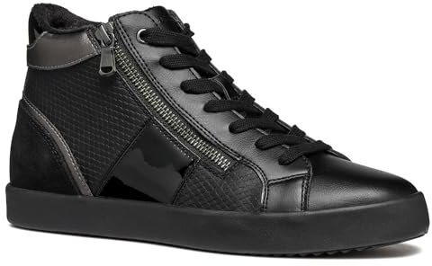 Geox Damen D BLOMIEE F Sneaker, Black, 40 EU