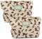 SKHAOVS 2 Trousse de Toilette Voyage, Sac à Cosmétiques à Glissière, Sac à Cosmétiques à Motif Floral, Sac de Organiseur Cosmétique, Trousse à Maquillage Velours Côtelé, Blanche