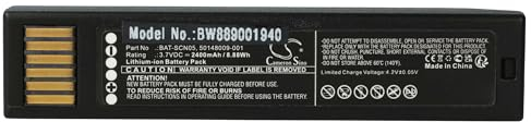 vhbw Akku kompatibel mit Honeywell Xenon 1902Ghd, 1952, XP 1902Ghd, XP 1952 Barcodescanner POS (2400 mAh, 3,7 V, Li-Ion)