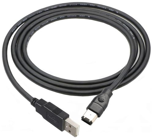 Haveratio Firewire IEEE 1394 6 Pin Stecker auf USB 2.0 A Stecker Adapter Konverterkabel 1,8 m/3/4,5 m zum Anschluss von Soundkarten
