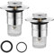 BRISKORE 2 pezzi tappi per lavabo per piletta di scarico da 34-40 mm, tappo pop-up universale per lavabo, tappo di scarico per lavabo con filtro per capelli, tappo per vasca con filtro