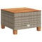 vidaXL Table de Jardin Gris 55x55x36 cm résine tressée et Bois Acacia