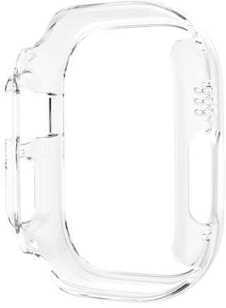 MINUUISCT Compatibile per Custodia Apple Watch Ultra 1/2/3 49 MM, Rigida Ultrasottile per PC Cornice Protettiva per Bordo Protettivo [SENZA Protezione Schermo] per Accessori iWatch, Trasparente